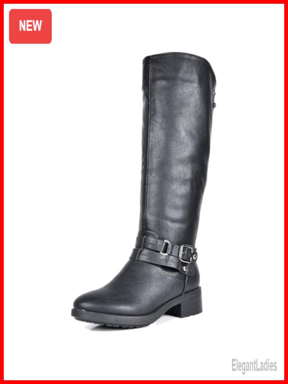Knee High Fur Lined Faux Leather Riding Boots